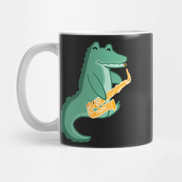 Alto Saxophone Alligator by Artstuffs121